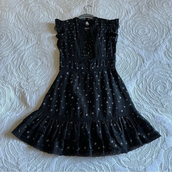 Saylor - Prarie Dress - Black Floral Scarf - Picture 12 of 15